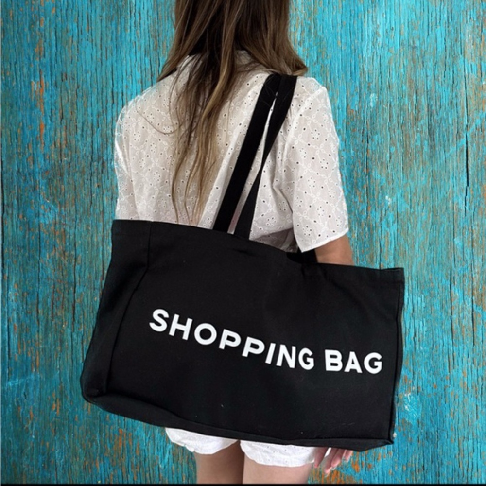 The Ultimate Shopping Buddy - large canvas tote bag (19”W x 12”H x 5.5”D)